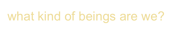what kind of beings are we?